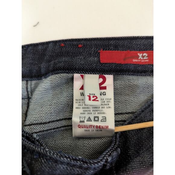 Express X2 low rise straight wmns jeans sz 12 Retro W37"Rise 8.5 Hips44 - Picture 6 of 9